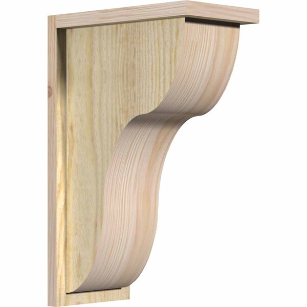 Ekena Millwork Carmel Rough Sawn Corbel w/Backplate, Douglas Fir, 8"W x 14"D x 22"H COR08X14X22CAR01RDF - main